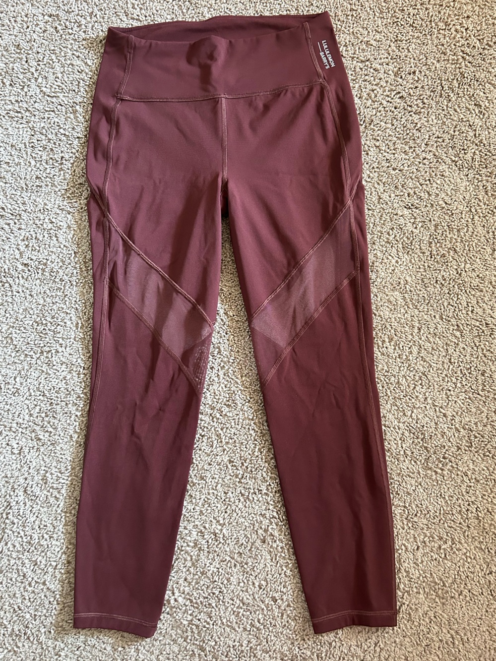 Lululemon burgundy barry's bootcamp leggings
